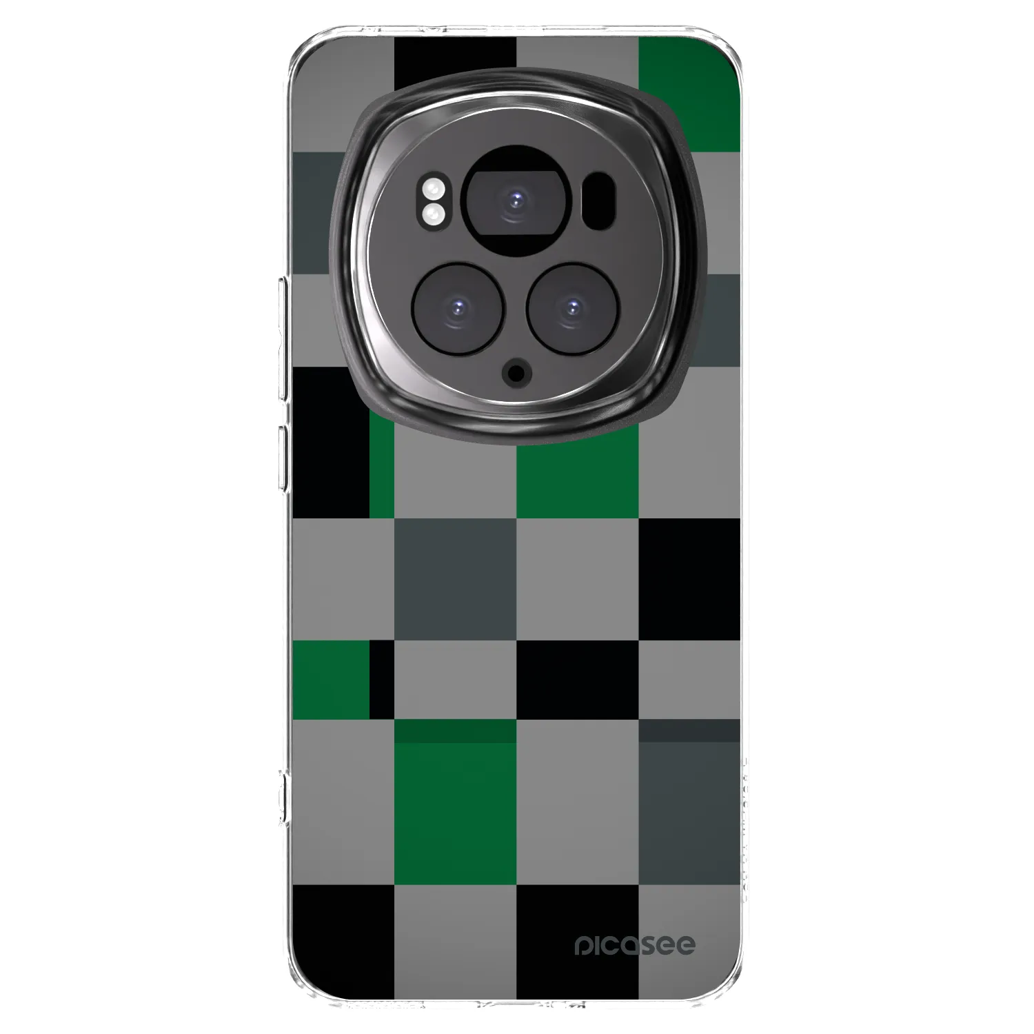 Picasee Honor Magic6 Pro Hülle - Transparentes Silikon - Block Grid