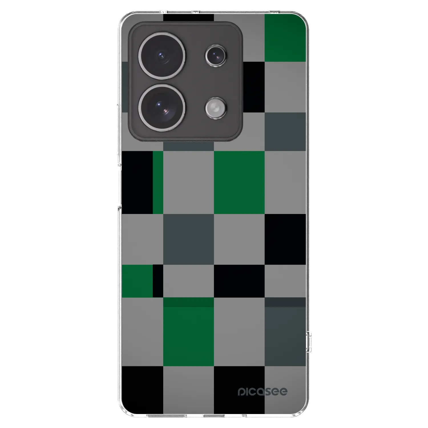 Picasee Xiaomi Redmi Note 13 4G Hülle - Transparentes Silikon - Block Grid