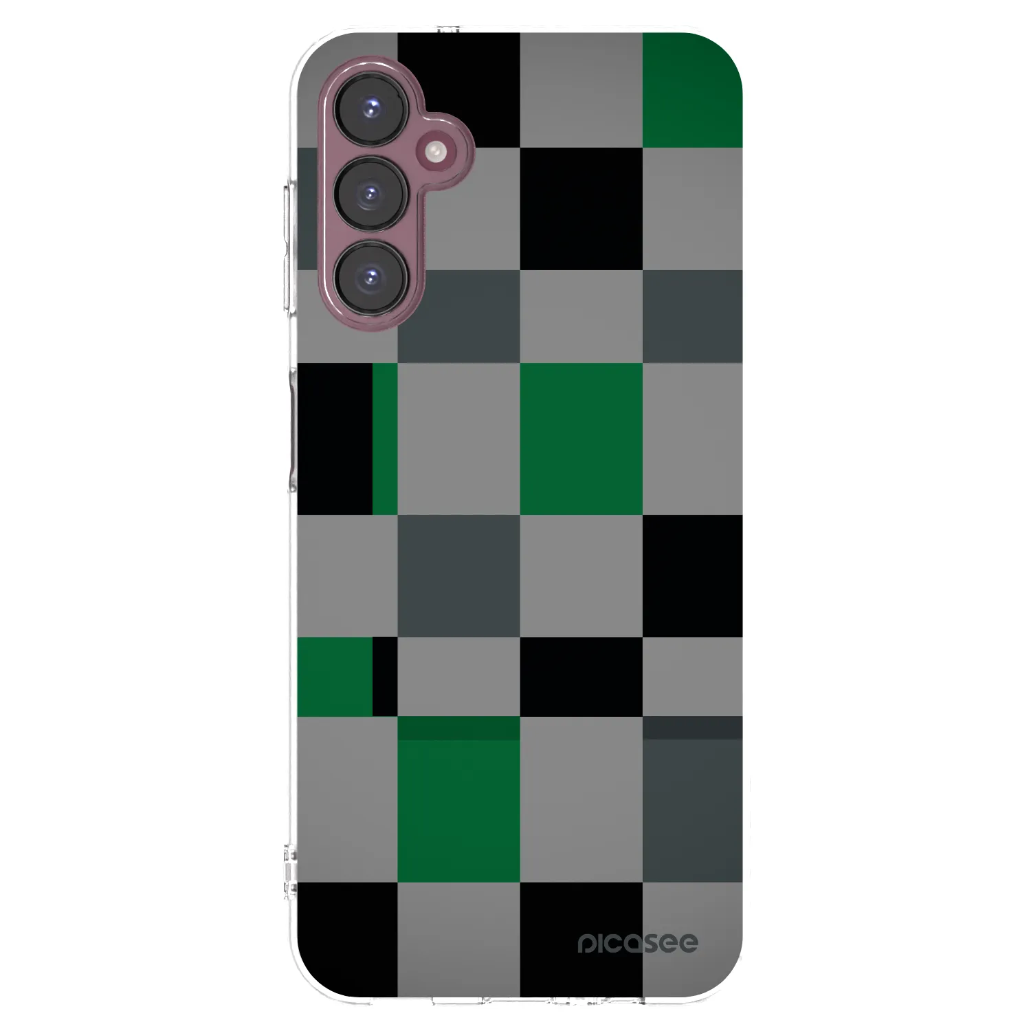 Picasee Samsung Galaxy A05s A057G Hülle - Transparentes Silikon - Block Grid