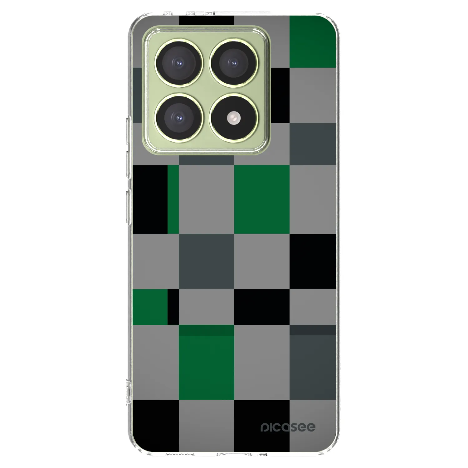 Picasee Xiaomi 14T Hülle - Transparentes Silikon - Block Grid
