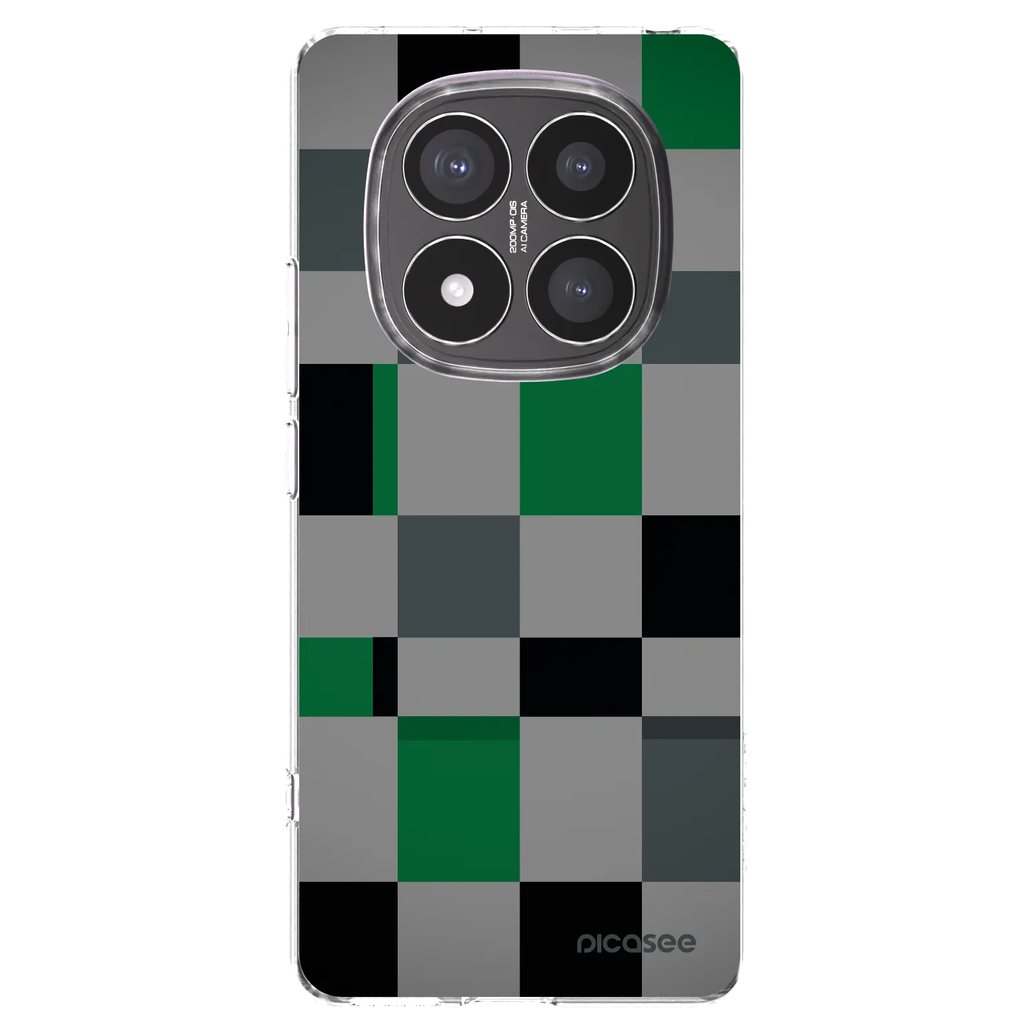 Picasee Xiaomi Redmi Note 14 Pro+ 5G Hülle - Transparentes Silikon - Block Grid