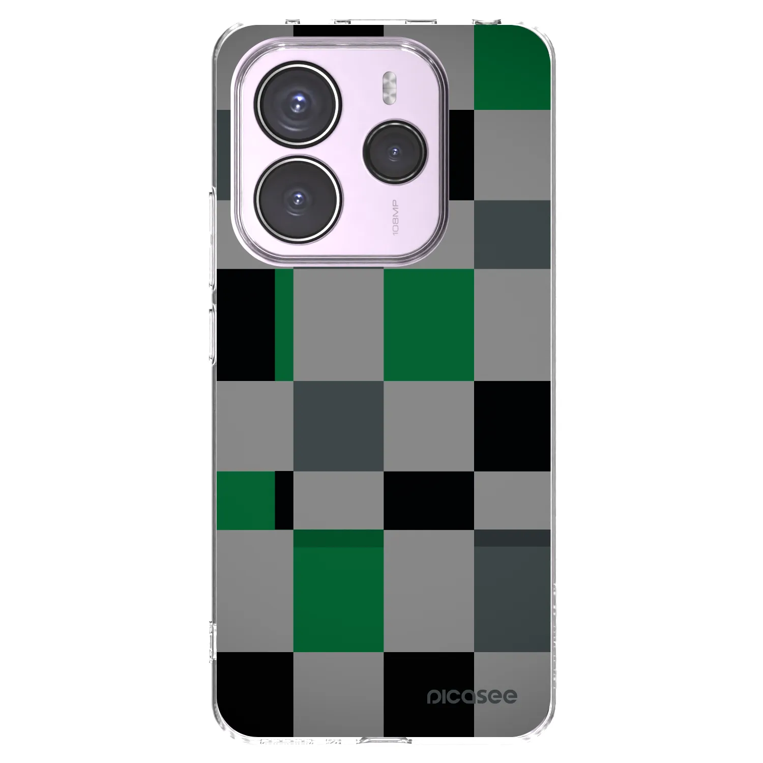Picasee Xiaomi Redmi Note 14 5G Hülle - Transparentes Silikon - Block Grid