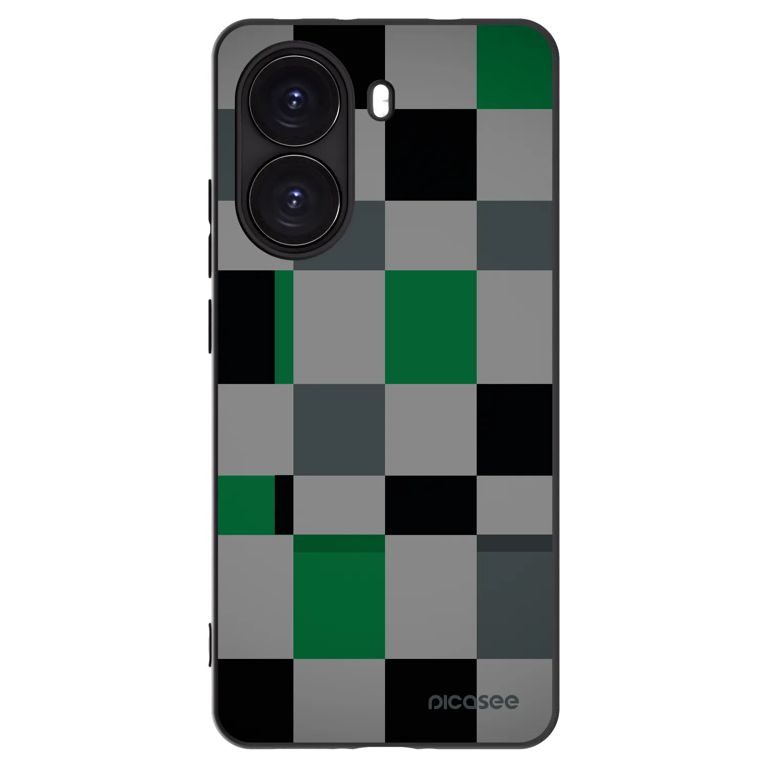 Picasee Xiaomi Poco X7 Pro 5G Hülle - Schwarzes Silikon - Block Grid