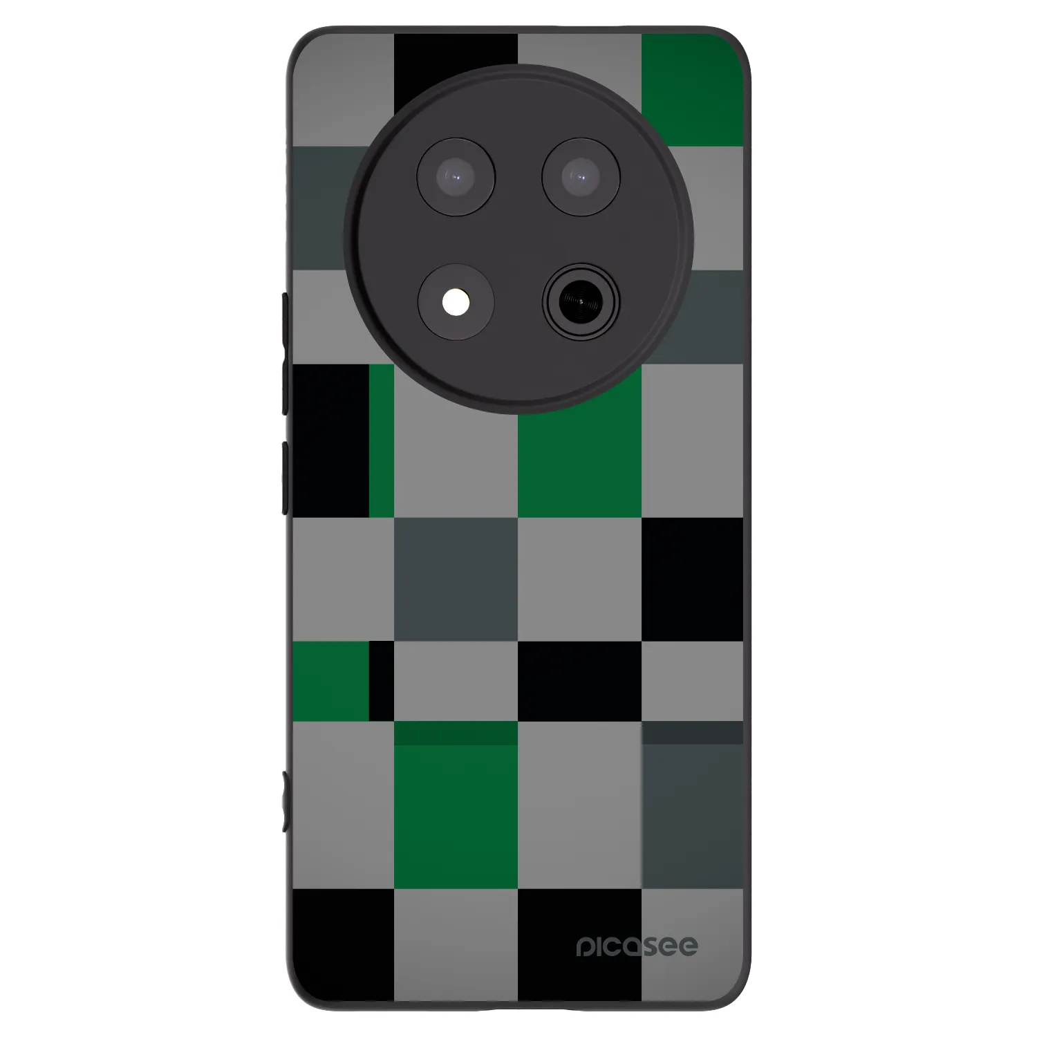 Picasee Honor Magic7 Lite 5G Hülle - Schwarzes Silikon - Block Grid