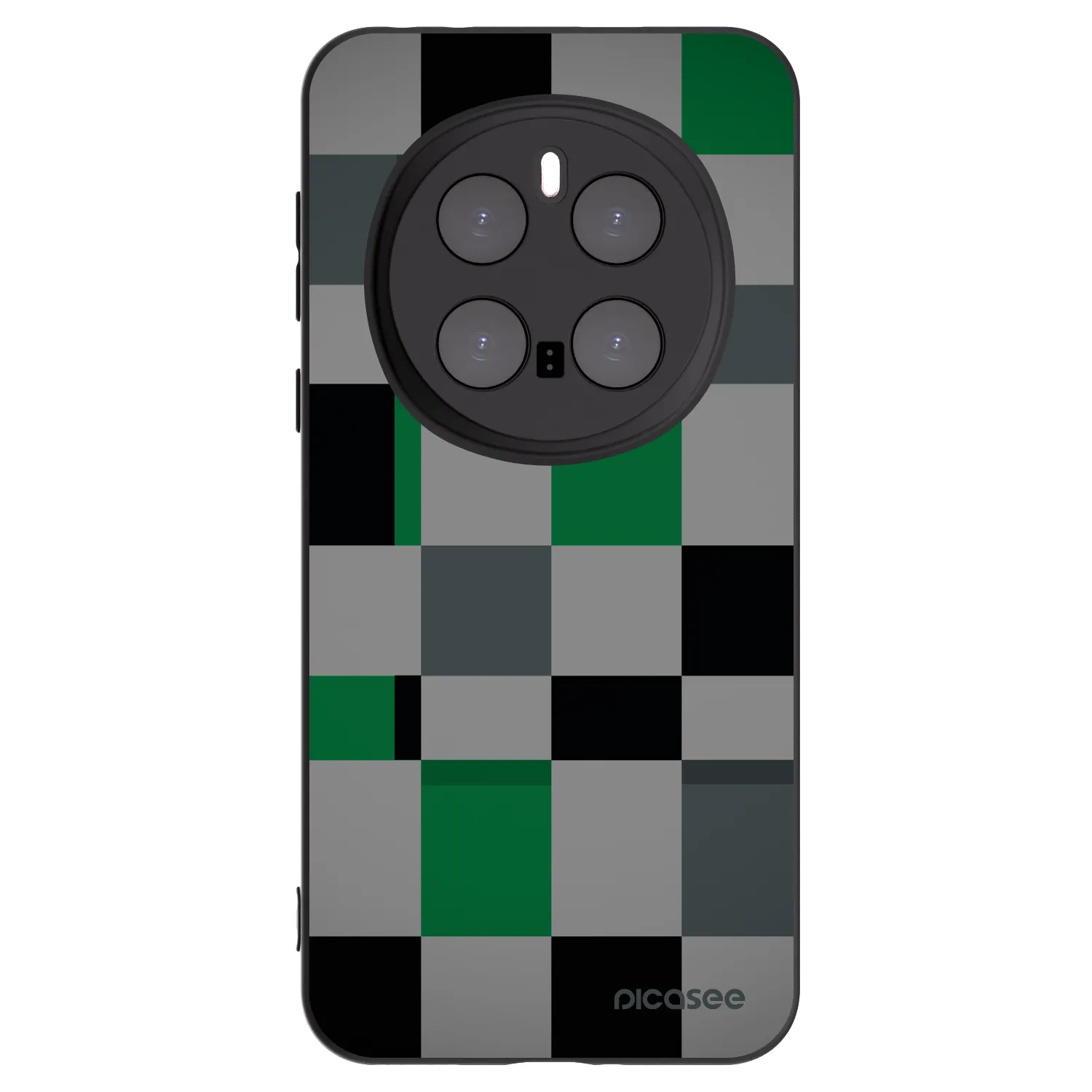 Picasee Honor Magic7 Pro 5G Hülle - Schwarzes Silikon - Block Grid