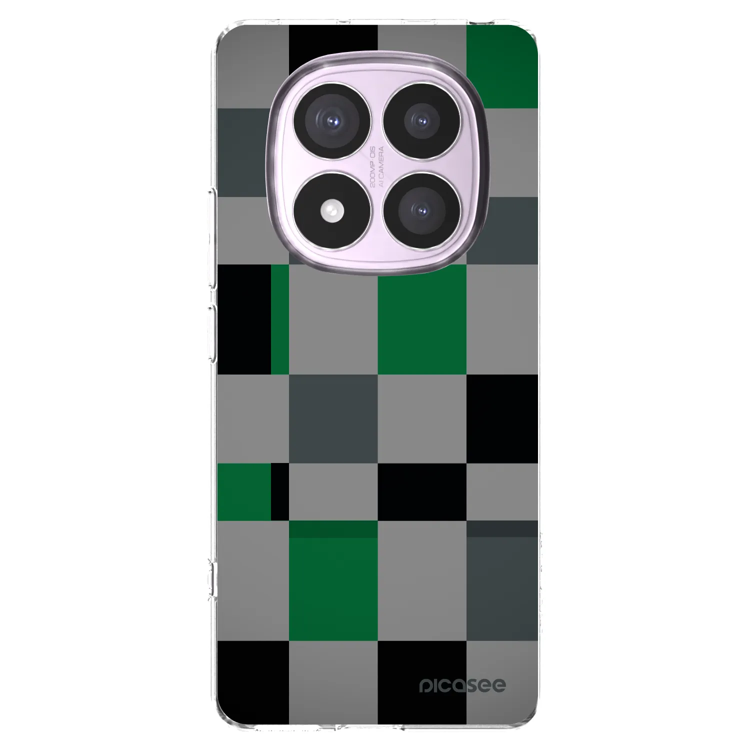 Picasee Xiaomi Redmi Note 14 Pro 4G Hülle - Transparentes Silikon - Block Grid