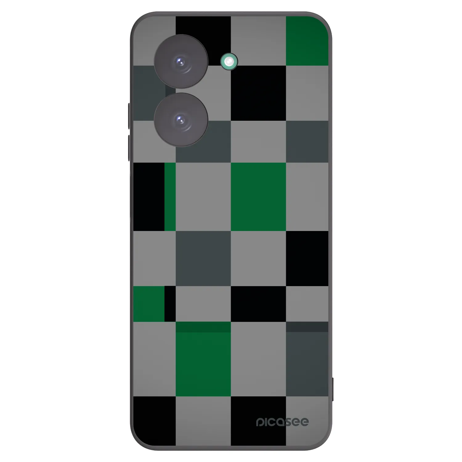 Picasee Xiaomi Redmi A5 Hülle - Schwarzes Silikon - Block Grid