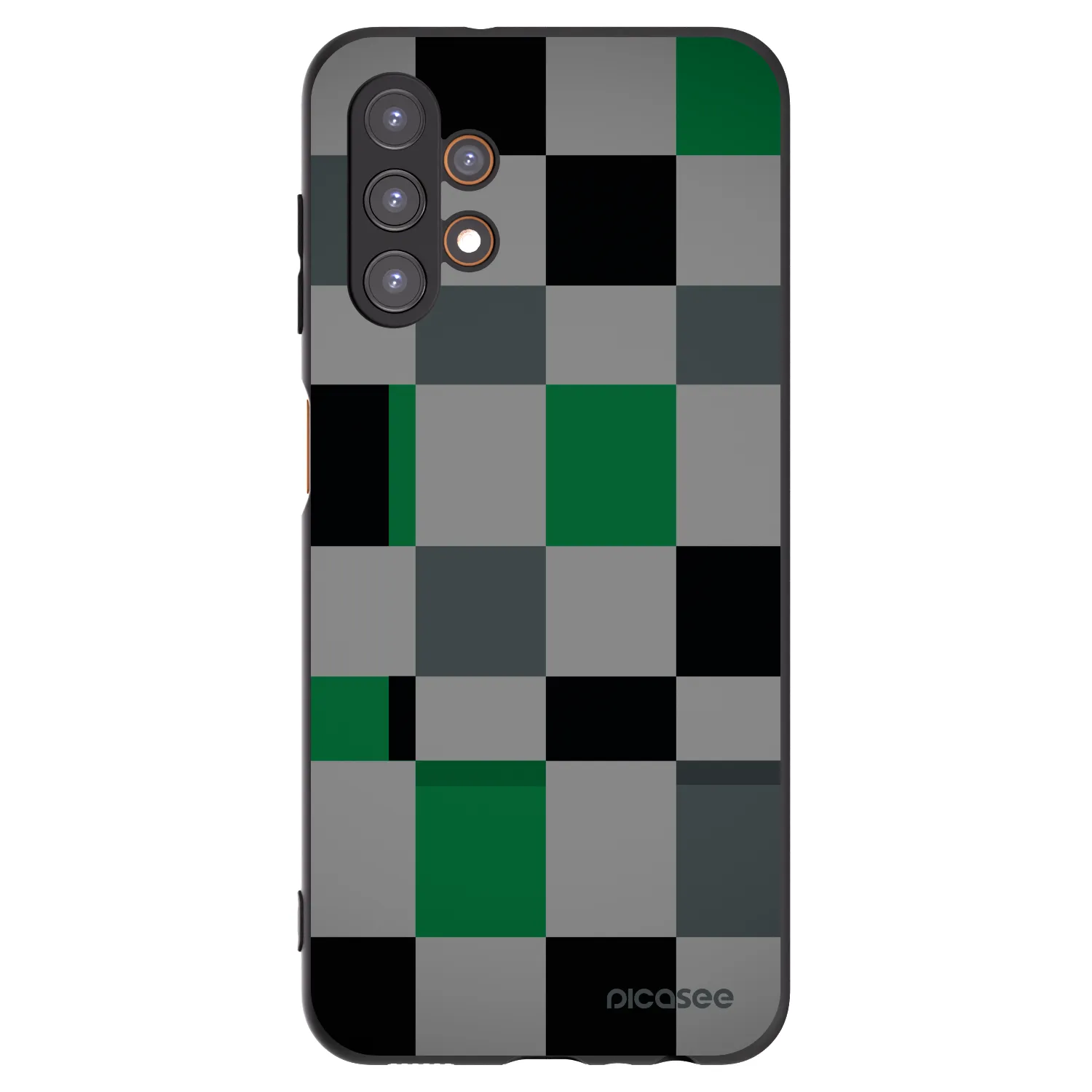 Picasee Samsung Galaxy A13 5G Hülle - Schwarzes Silikon - Block Grid