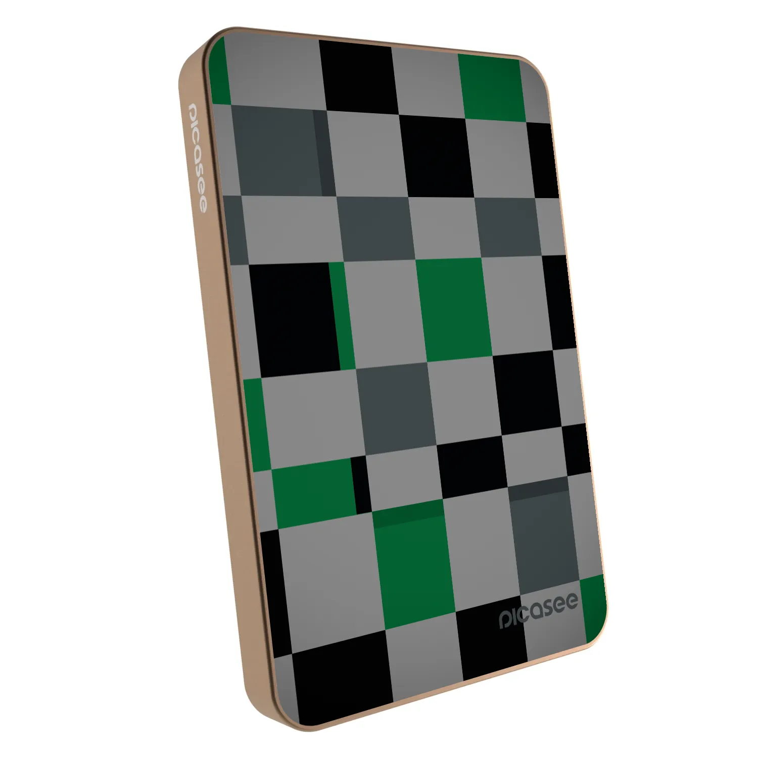 Picasee Powerbank mit MagSafe 5 000 mAh Golden - Block Grid