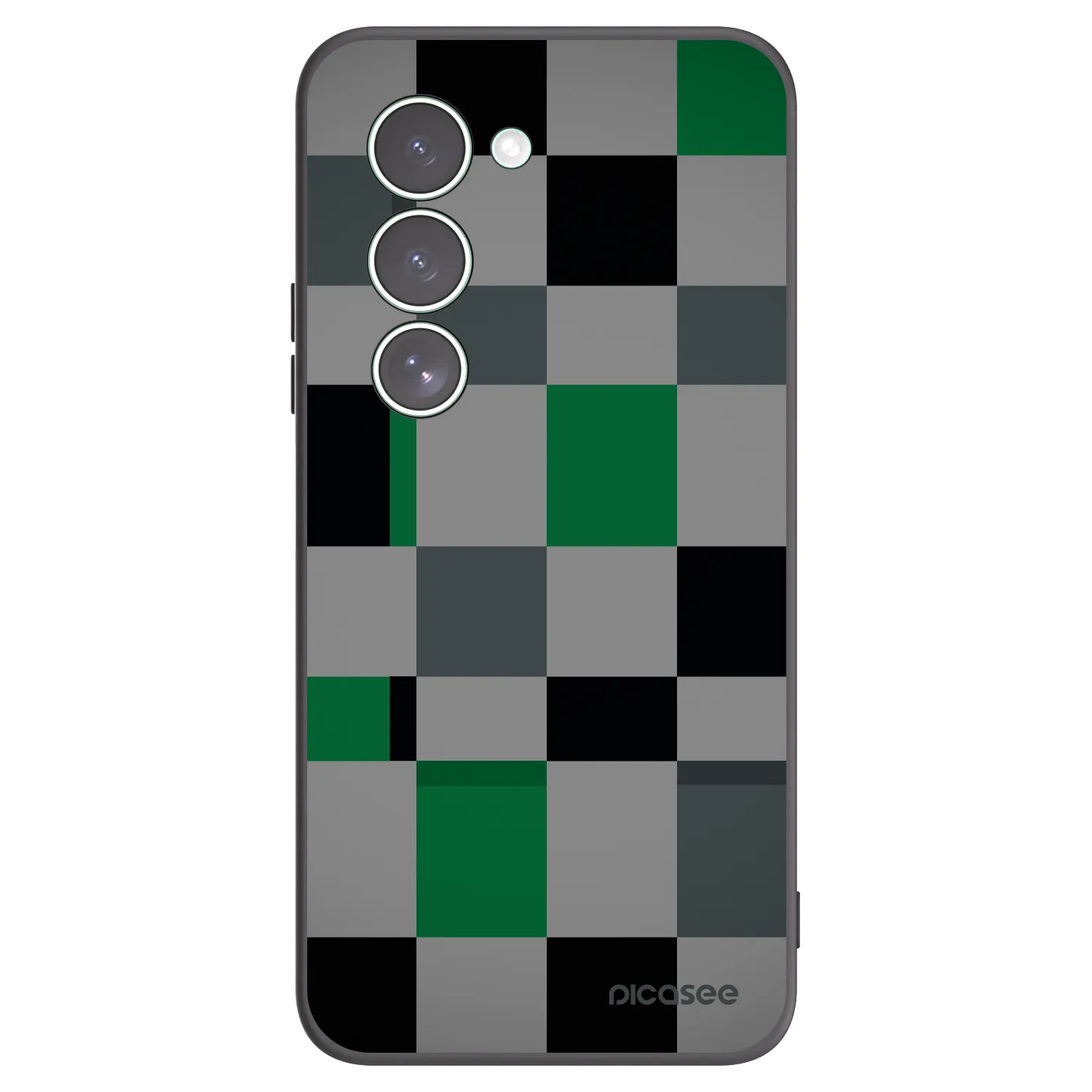 Picasee Xiaomi Redmi 15 5G Hülle - Schwarzes Silikon - Block Grid