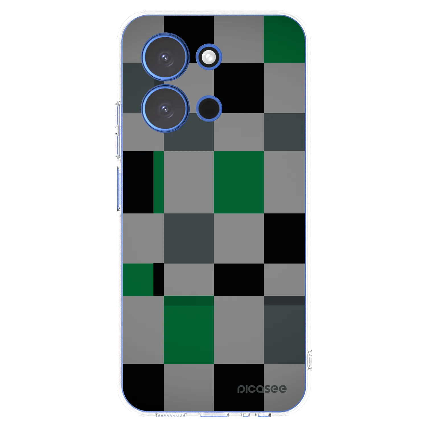 Picasee Xiaomi Redmi 15C 4G Hülle - Transparentes Silikon - Block Grid