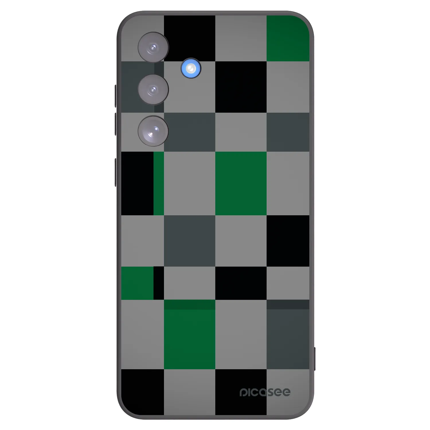 Picasee Samsung Galaxy S25 FE 5G Hülle - Schwarzes Silikon - Block Grid