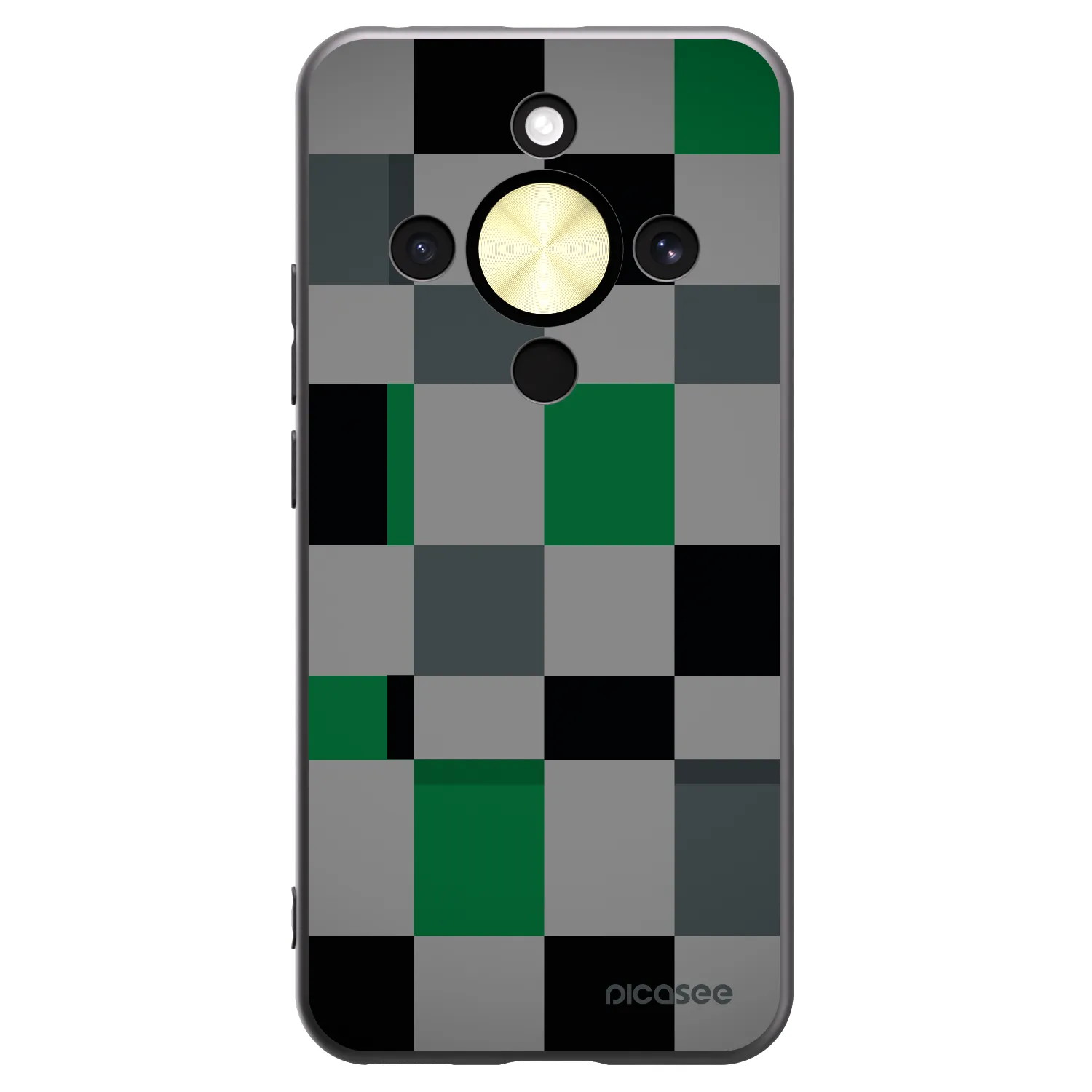 Picasee Honor Magic8 Lite 5G Hülle - Schwarzes Silikon - Block Grid