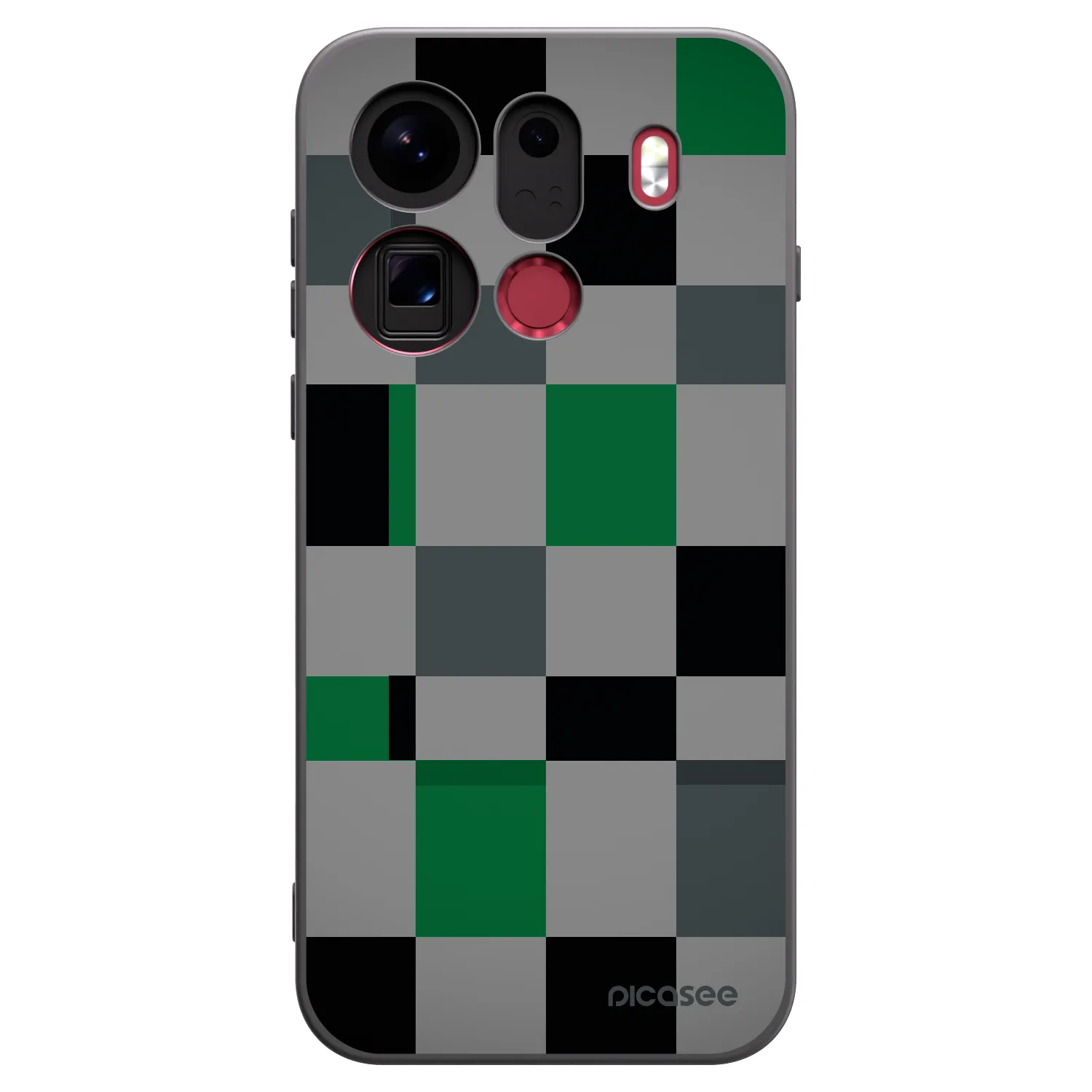 Picasee OPPO Find X9 Pro Hülle - Schwarzes Silikon - Block Grid