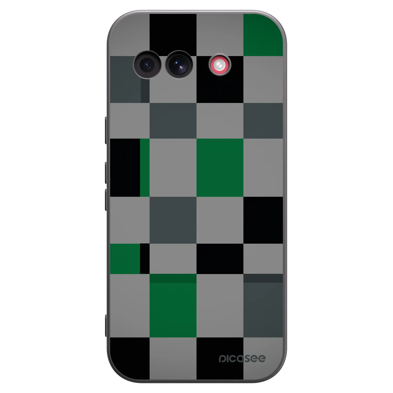 Picasee Google Pixel 10a Hülle - Schwarzes Silikon - Block Grid