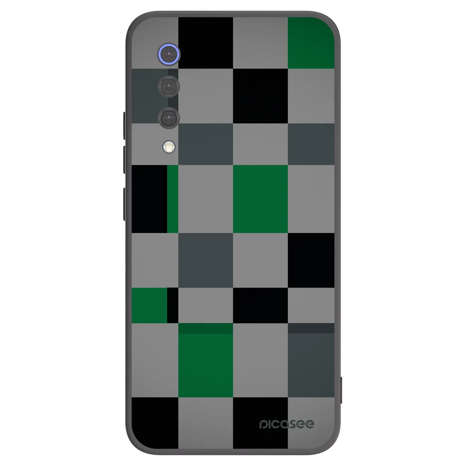 Picasee Xiaomi Mi 9 SE Hülle - Schwarzes Silikon - Block Grid