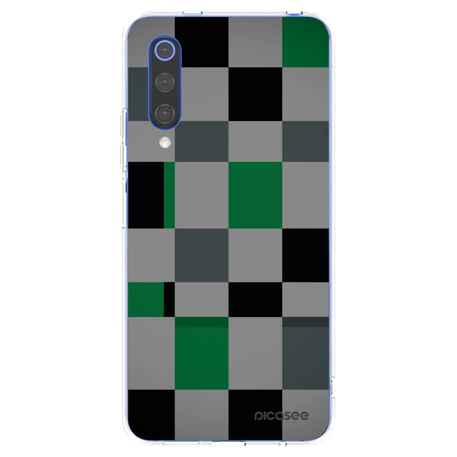 Picasee Xiaomi Mi 9 SE Hülle - Transparentes Silikon - Block Grid