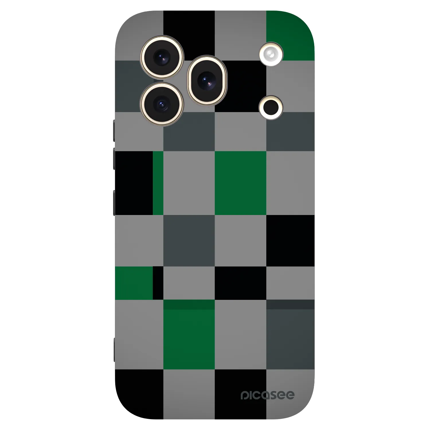 Picasee Honor 600 Pro Hülle - Schwarzes Silikon - Block Grid