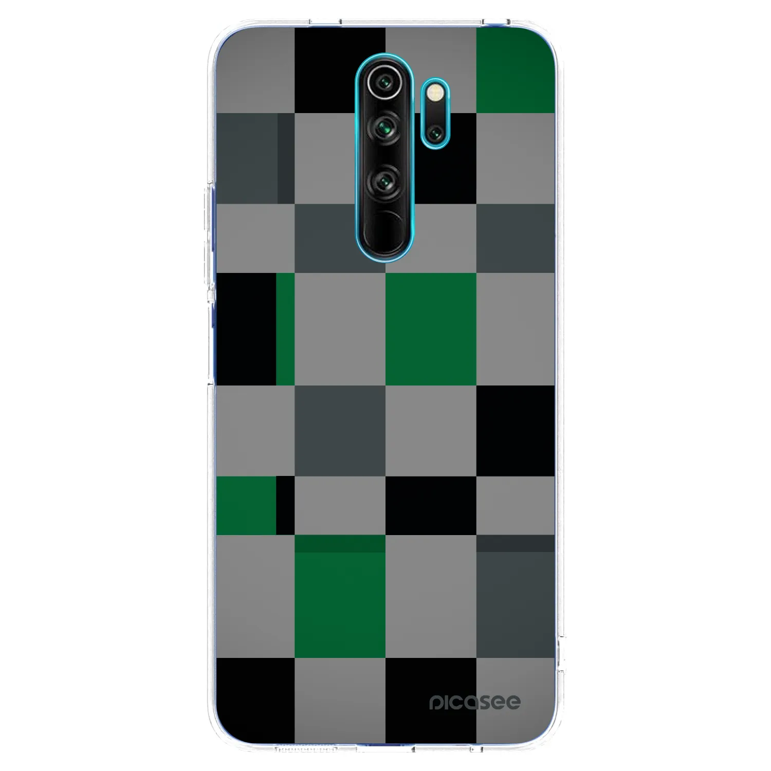 Picasee Xiaomi Redmi Note 8 Pro Hülle - Transparentes Silikon - Block Grid