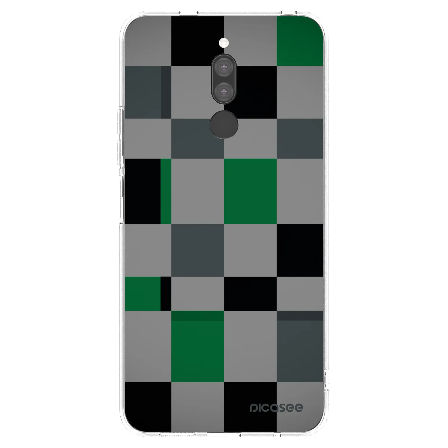 Picasee Xiaomi Redmi 8 Hülle - Transparentes Silikon - Block Grid