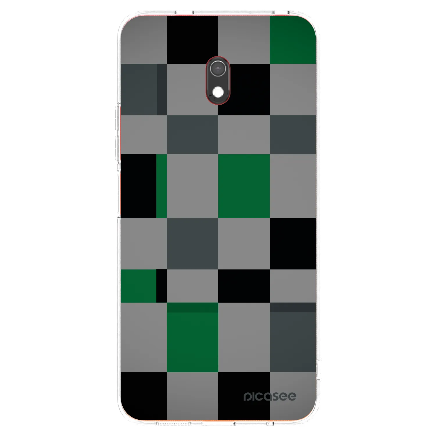 Picasee Xiaomi Redmi 8A Hülle - Transparentes Silikon - Block Grid