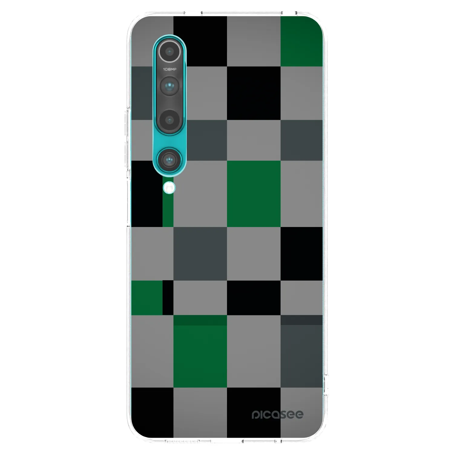 Picasee Xiaomi Mi 10 Hülle - Transparentes Silikon - Block Grid