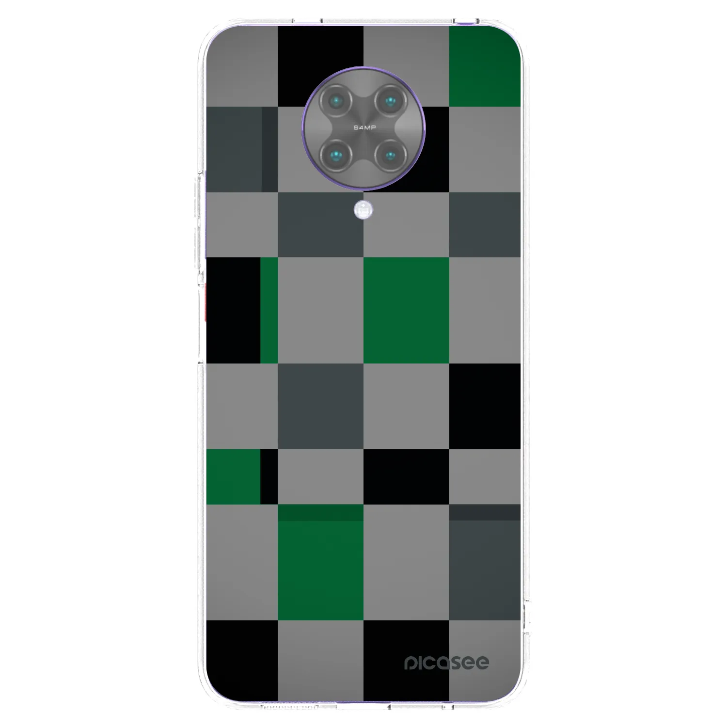 Picasee Xiaomi Poco F2 Pro Hülle - Transparentes Silikon - Block Grid