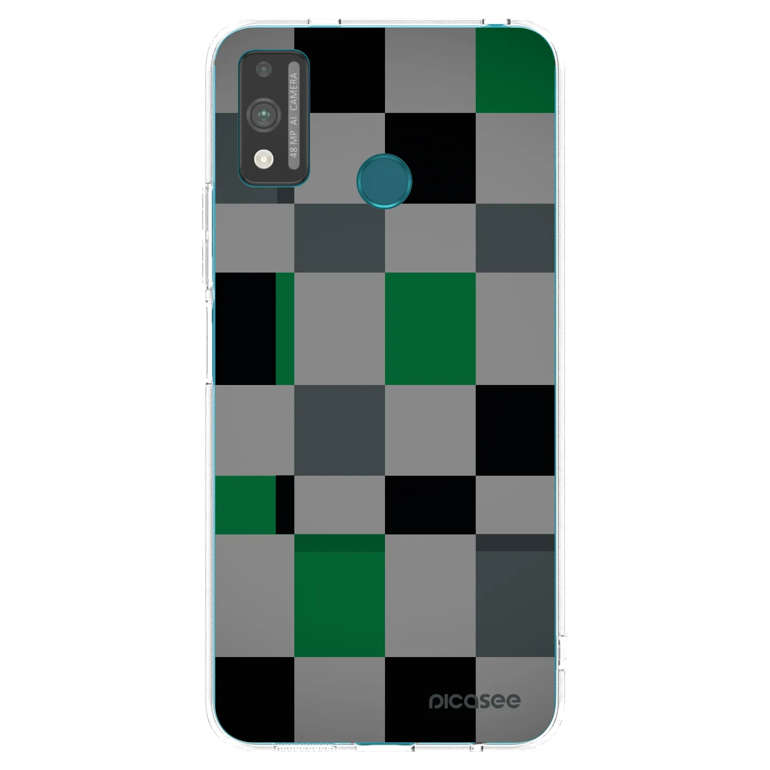 Picasee Honor 9X Lite Hülle - Transparentes Silikon - Block Grid