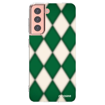 Picasee Samsung Galaxy S21 5G G991B Hülle - Transparentes Silikon - Emerald Diamond