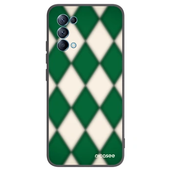 Picasee OPPO Reno 5 5G Hülle - Schwarzes Silikon - Emerald Diamond