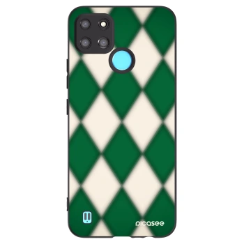 Picasee Realme C21Y Hülle - Schwarzes Silikon - Emerald Diamond