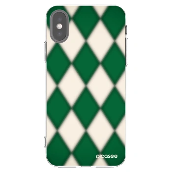 Picasee Apple iPhone X/XS Hülle - Transparentes Silikon - Emerald Diamond