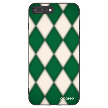 Picasee Apple iPhone 7 Plus Hülle - Schwarzes Silikon - Emerald Diamond