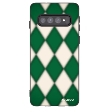 Picasee Samsung Galaxy S10 G973 Hülle - Schwarzes Silikon - Emerald Diamond