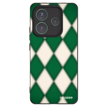 Picasee Xiaomi Redmi Note 14 5G Hülle - Schwarzes Silikon - Emerald Diamond