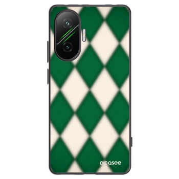 Picasee Xiaomi Poco F7 Pro 5G Hülle - Schwarzes Silikon - Emerald Diamond