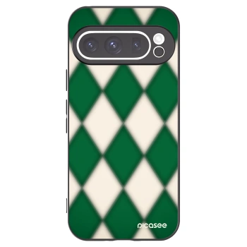 Picasee Google Pixel 9 Pro XL Hülle - Schwarzes Silikon - Emerald Diamond