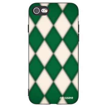 Picasee Apple iPhone SE 2020 Hülle - Schwarzes Silikon - Emerald Diamond