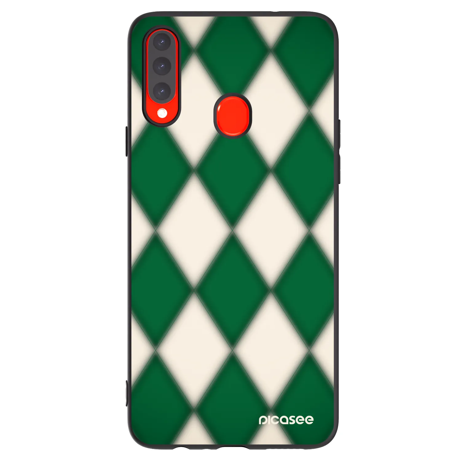 Picasee Samsung Galaxy A20s Hülle - Schwarzes Silikon - Emerald Diamond