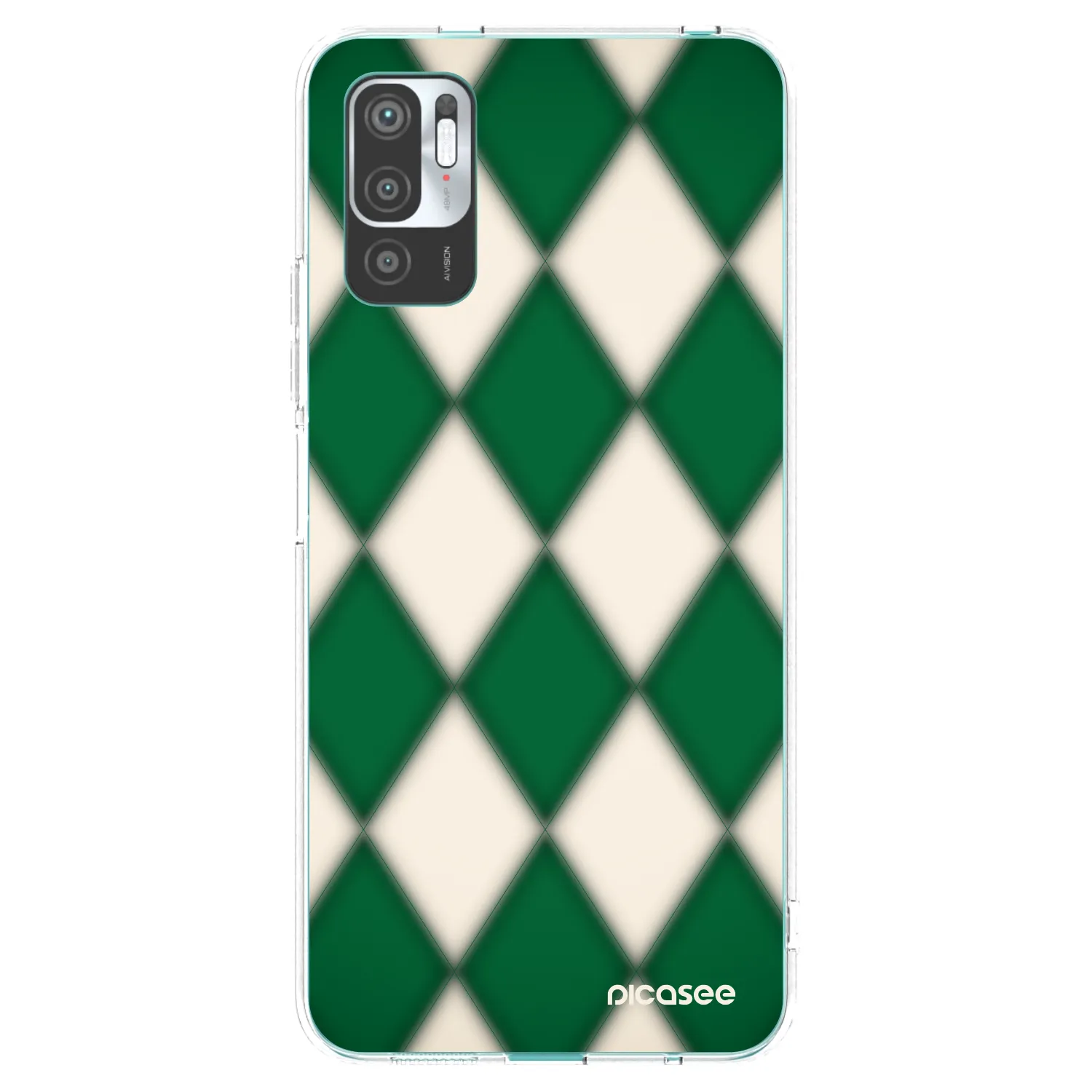 Picasee Xiaomi Redmi Note 10 5G Hülle - Transparentes Silikon - Emerald Diamond