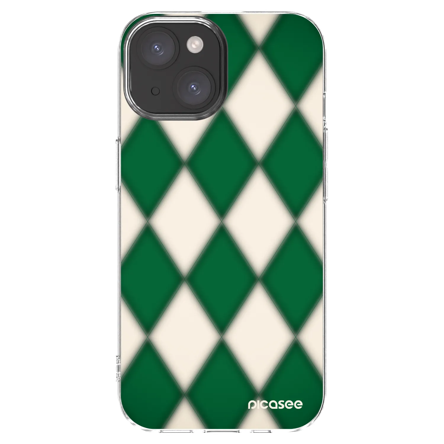 Picasee Apple iPhone 15 Hülle - Transparentes Silikon - Emerald Diamond