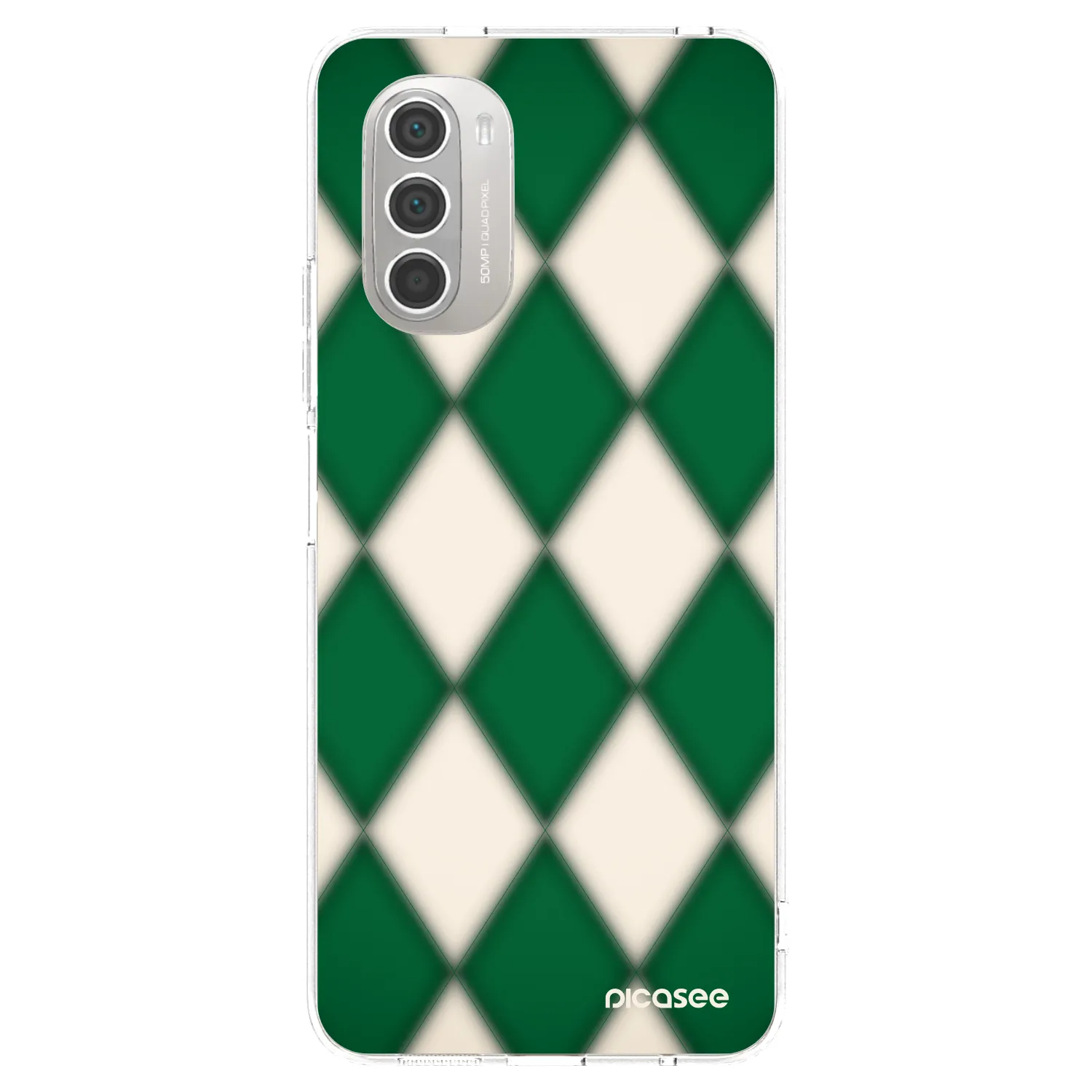 Picasee Motorola Moto G51 Hülle - Transparentes Silikon - Emerald Diamond