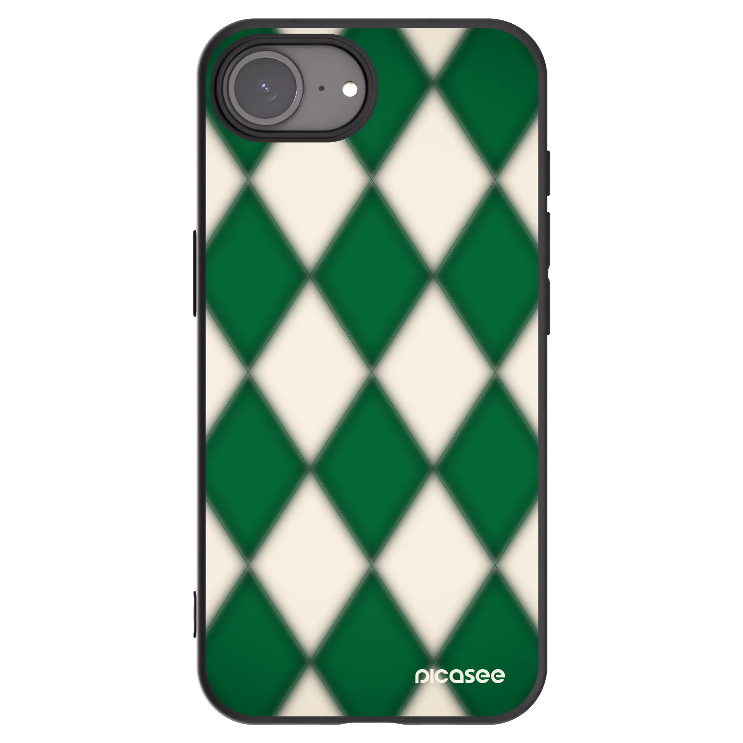 Picasee Apple iPhone 16e Hülle - Schwarzes Silikon - Emerald Diamond
