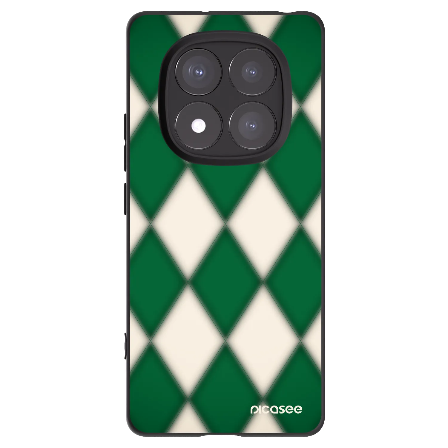 Picasee Xiaomi Redmi Note 14 Pro+ 5G Hülle - Schwarzes Silikon - Emerald Diamond