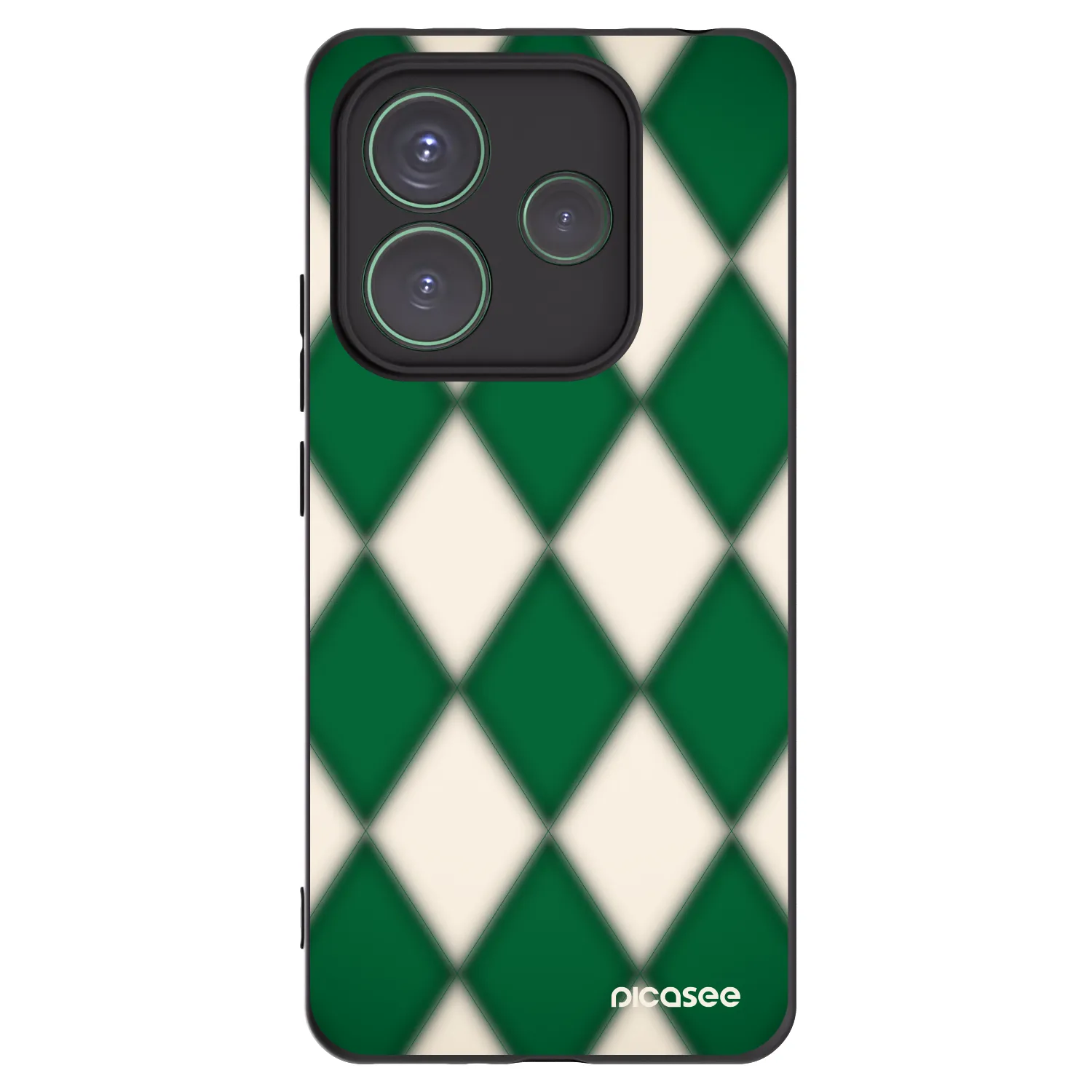 Picasee Xiaomi Redmi Note 14 5G Hülle - Schwarzes Silikon - Emerald Diamond