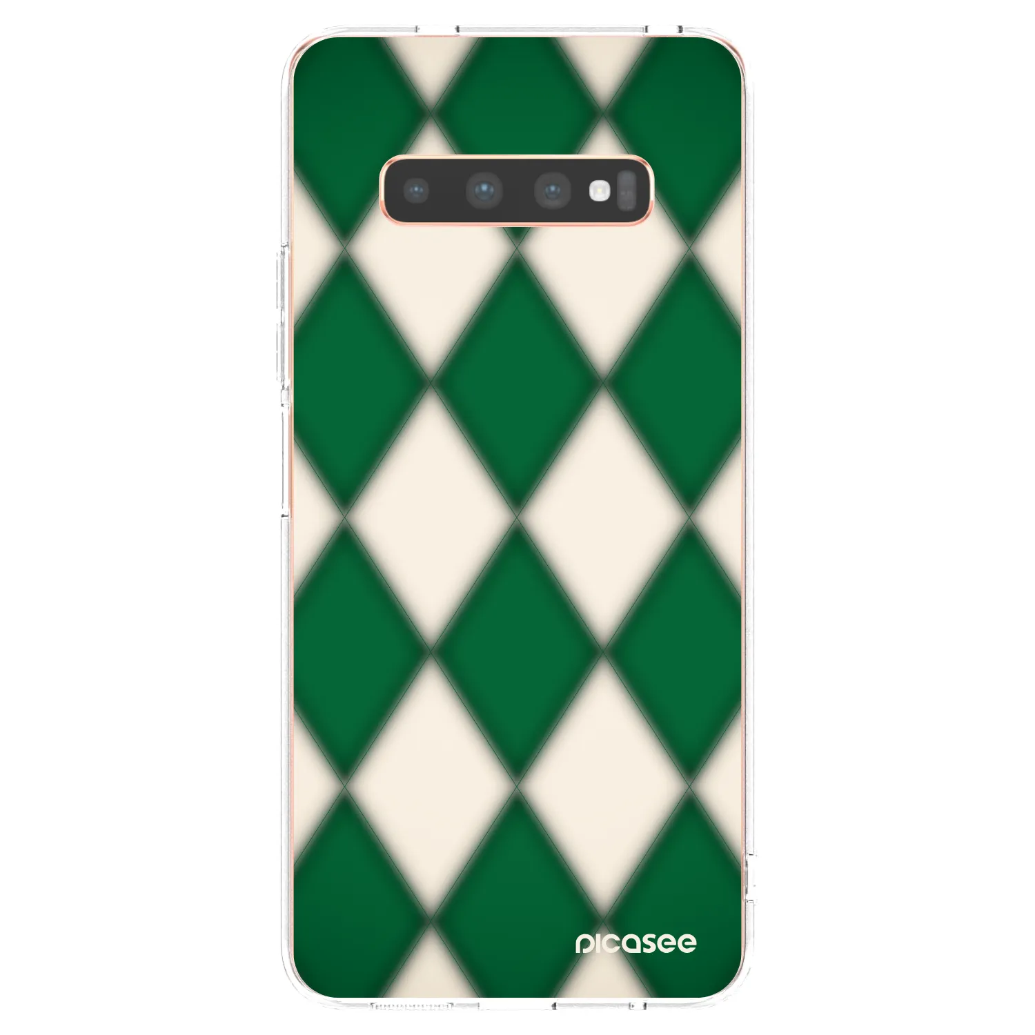 Picasee Samsung Galaxy S10 Plus G975 Hülle - Transparentes Silikon - Emerald Diamond