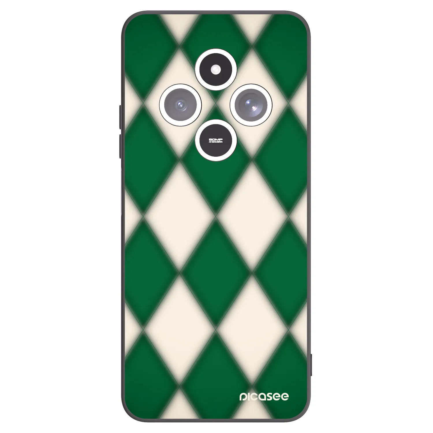 Picasee Xiaomi Redmi 14C Hülle - Schwarzes Silikon - Emerald Diamond