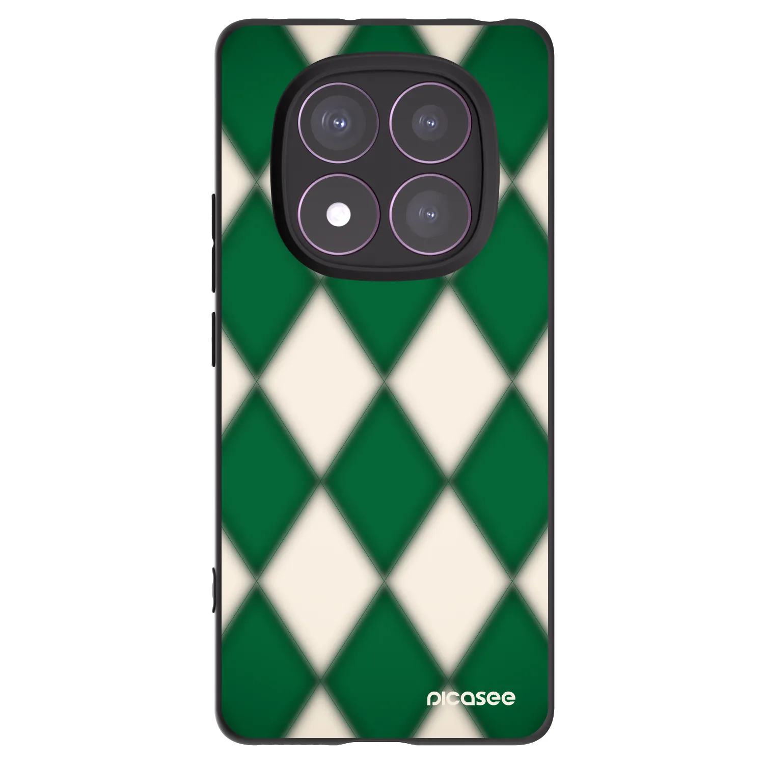 Picasee Xiaomi Redmi Note 14 Pro 4G Hülle - Schwarzes Silikon - Emerald Diamond