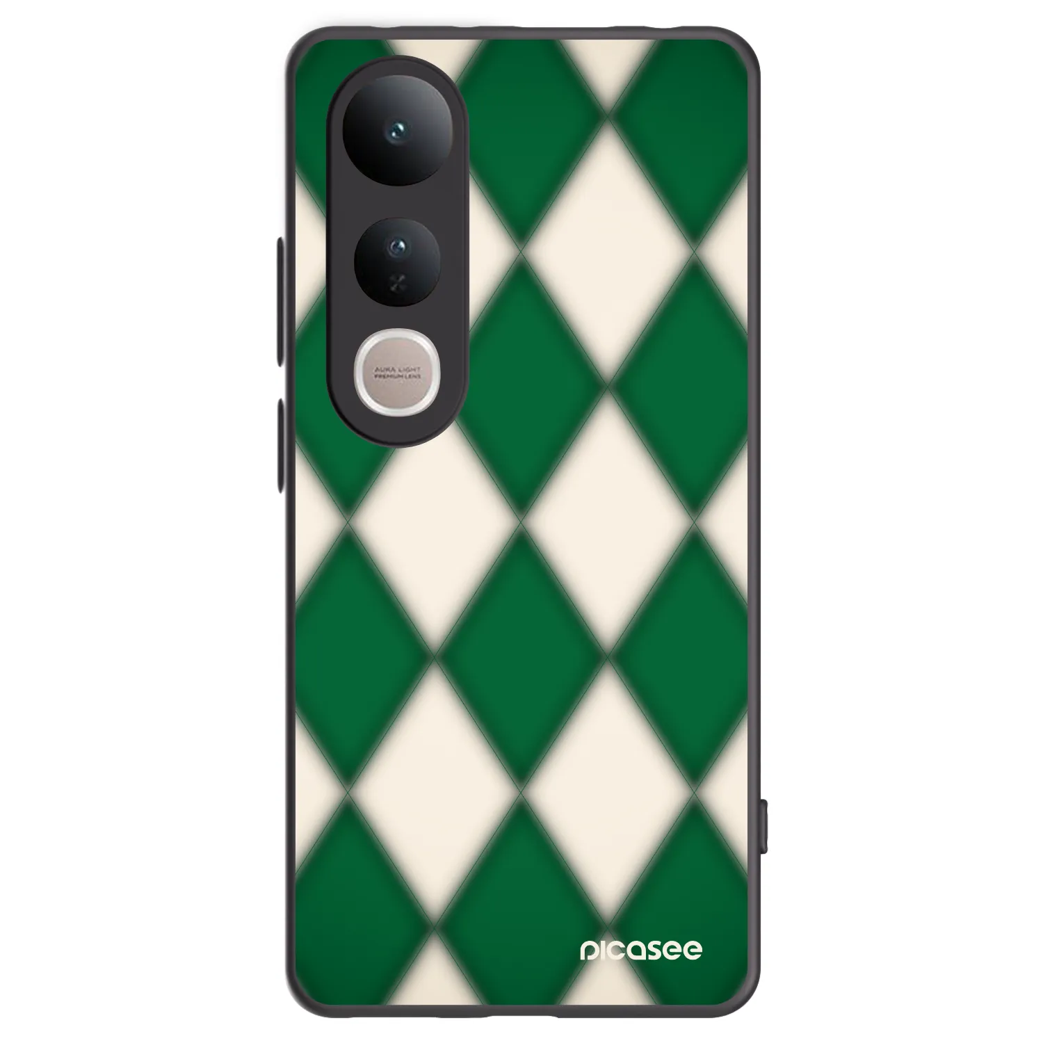 Picasee Vivo V50 Lite 5G Hülle - Schwarzes Silikon - Emerald Diamond