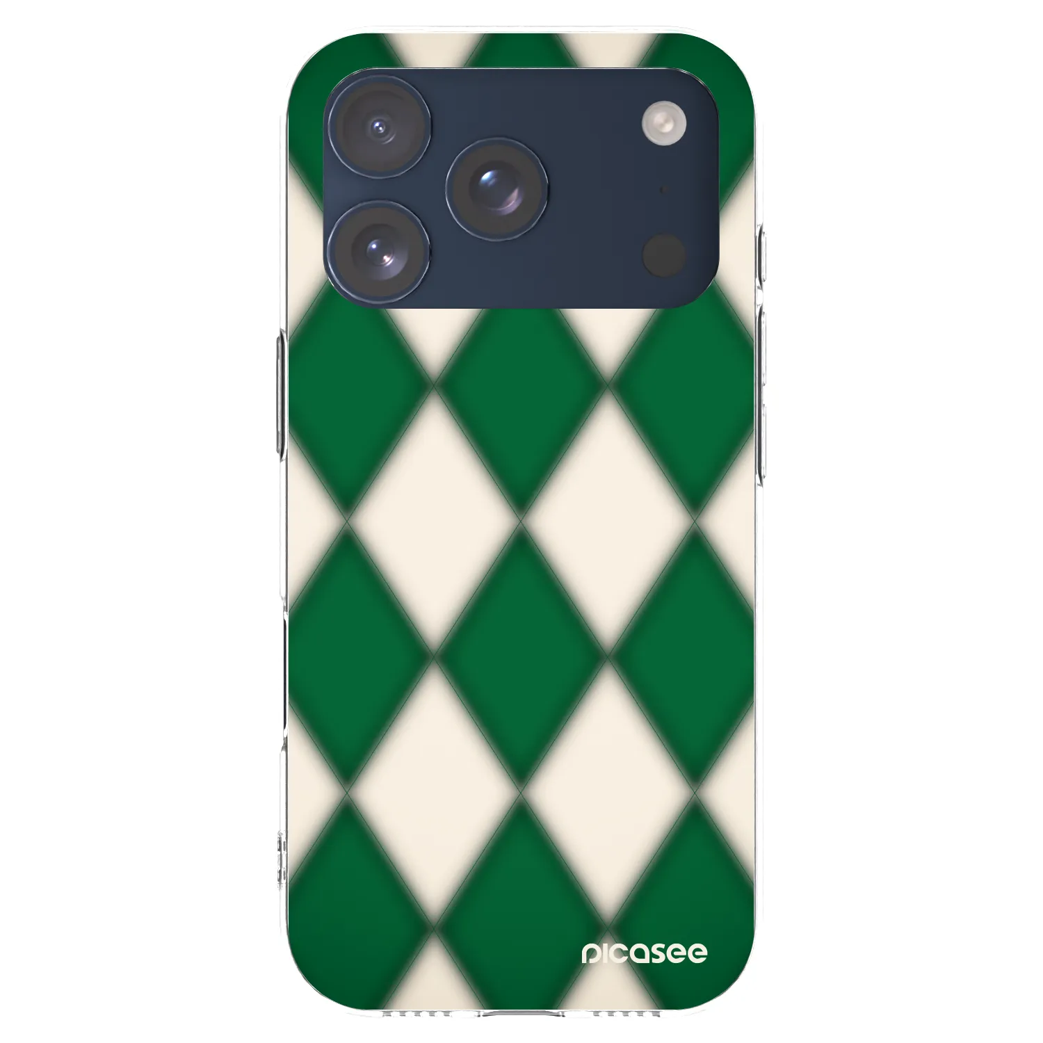Picasee Apple iPhone 17 Pro Hülle - Transparentes Silikon - Emerald Diamond